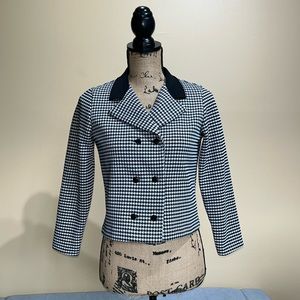 Vintage Houndstooth Short Jacket